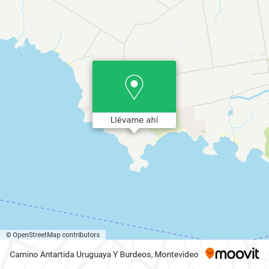 Mapa de Camino Antartida Uruguaya Y Burdeos