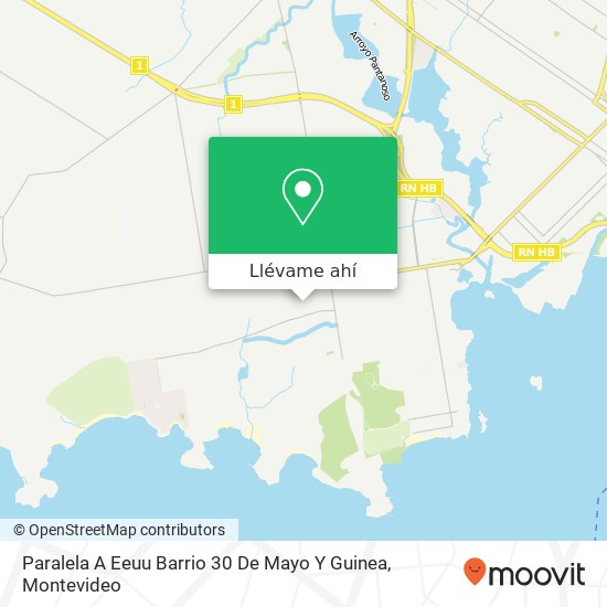 Mapa de Paralela A Eeuu Barrio 30 De Mayo Y Guinea