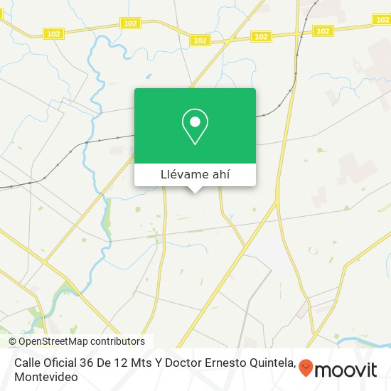Mapa de Calle Oficial 36 De 12 Mts Y Doctor Ernesto Quintela