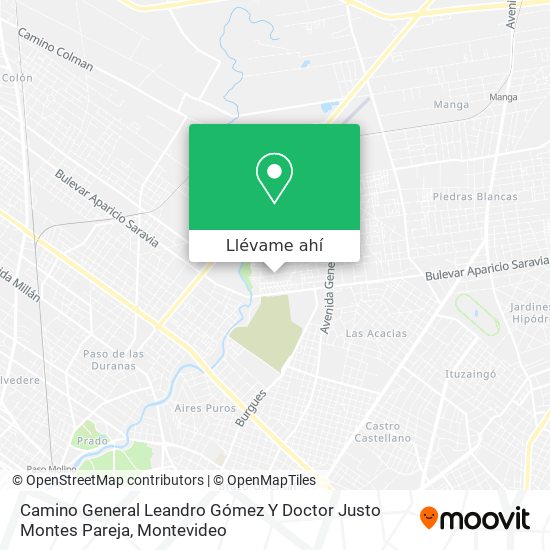 Mapa de Camino General Leandro Gómez Y Doctor Justo Montes Pareja