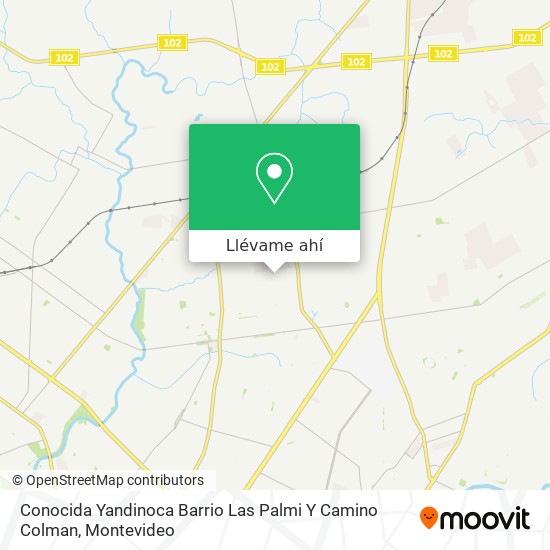Mapa de Conocida Yandinoca Barrio Las Palmi Y Camino Colman