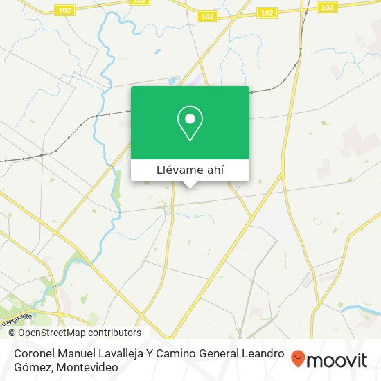 Mapa de Coronel Manuel Lavalleja Y Camino General Leandro Gómez