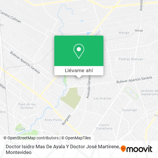 Mapa de Doctor Isidro Mas De Ayala Y Doctor José Martirene