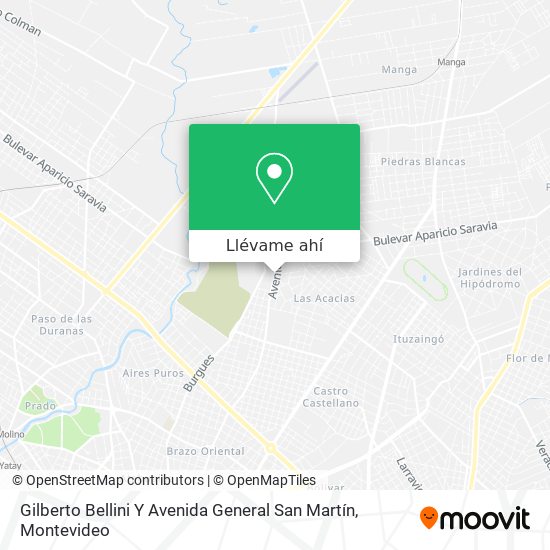 Mapa de Gilberto Bellini Y Avenida General San Martín