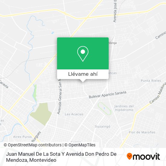 Mapa de Juan Manuel De La Sota Y Avenida Don Pedro De Mendoza