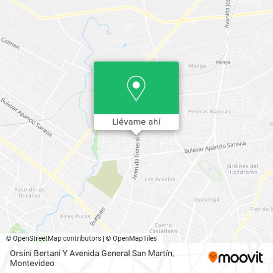 Mapa de Orsini Bertani Y Avenida General San Martín