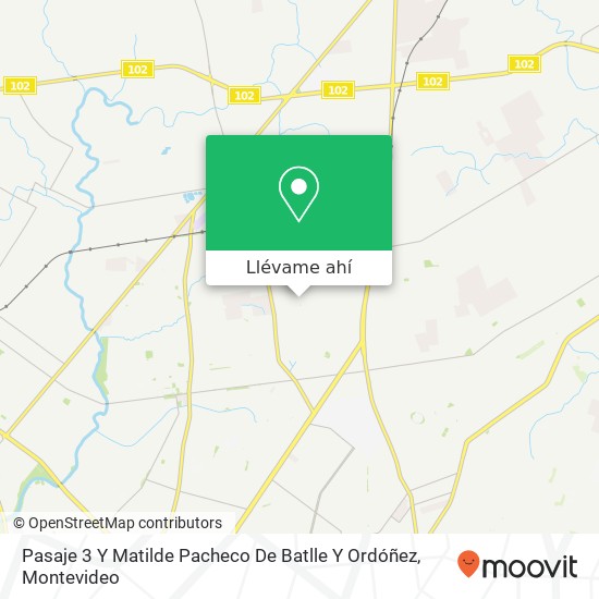 Mapa de Pasaje 3 Y Matilde Pacheco De Batlle Y Ordóñez