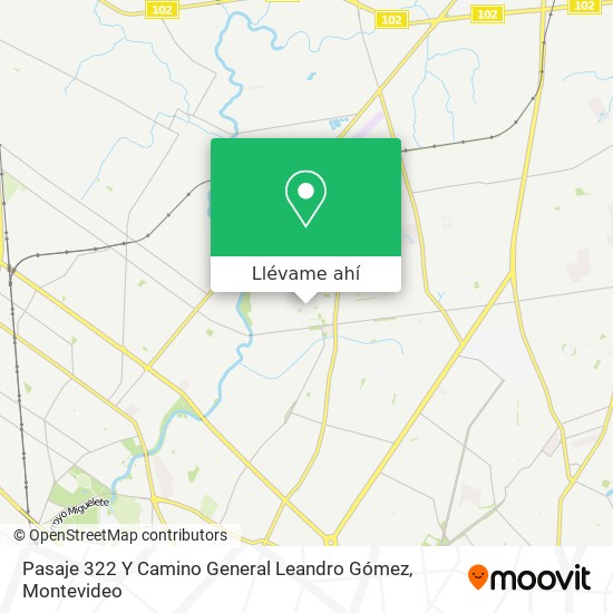 Mapa de Pasaje 322 Y Camino General Leandro Gómez