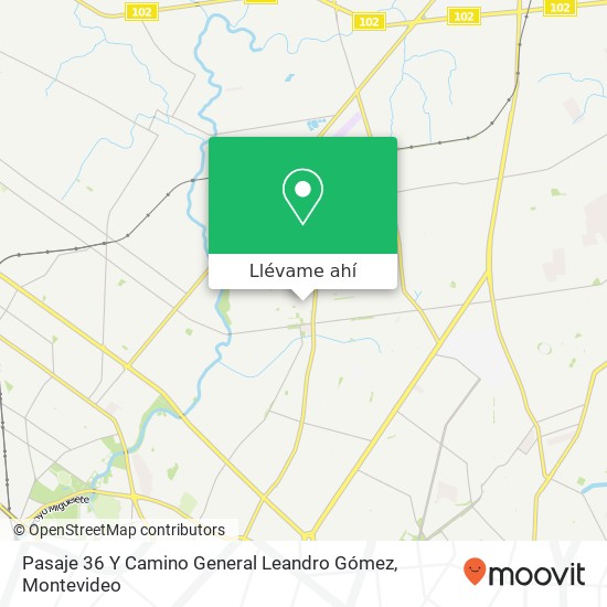 Mapa de Pasaje 36 Y Camino General Leandro Gómez