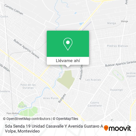 Mapa de Sda Senda 19 Unidad Casavalle Y Avenida Gustavo A Volpe