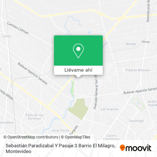 Mapa de Sebastián Paradizabal Y Pasaje 3 Barrio El Milagro
