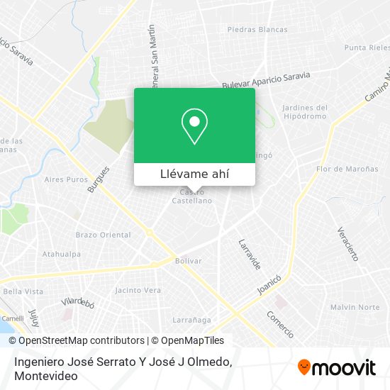 Mapa de Ingeniero José Serrato Y José J Olmedo