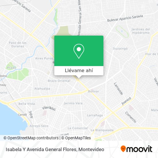 Mapa de Isabela Y Avenida General Flores
