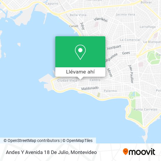 Mapa de Andes Y Avenida 18 De Julio