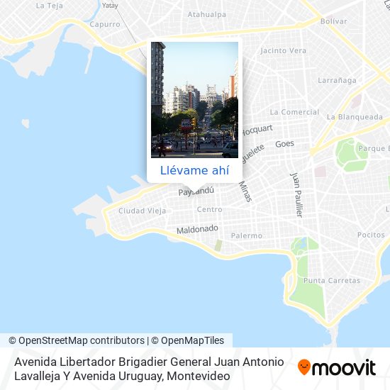 Mapa de Avenida Libertador Brigadier General Juan Antonio Lavalleja Y Avenida Uruguay