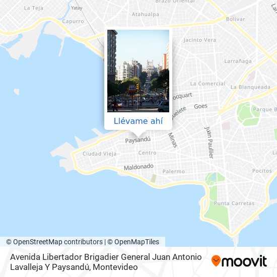 Mapa de Avenida Libertador Brigadier General Juan Antonio Lavalleja Y Paysandú