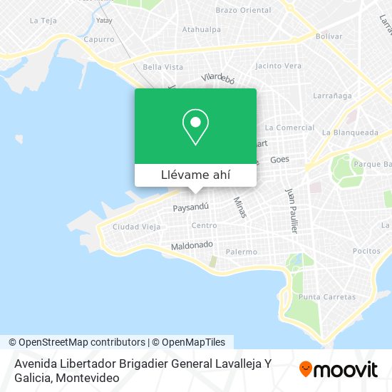 Mapa de Avenida Libertador Brigadier General Lavalleja Y Galicia