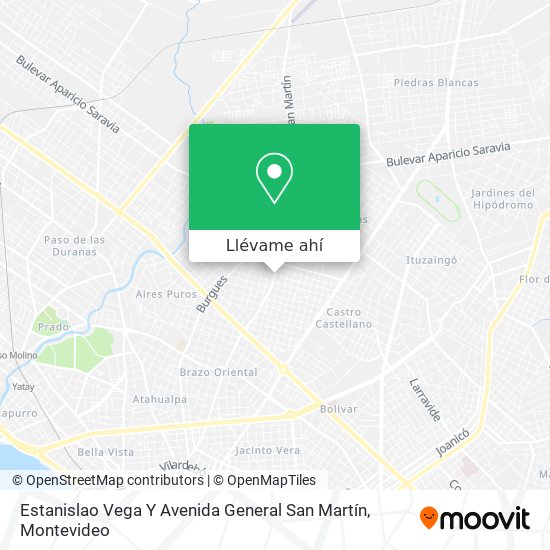 Mapa de Estanislao Vega Y Avenida General San Martín