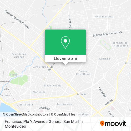 Mapa de Francisco Pla Y Avenida General San Martín