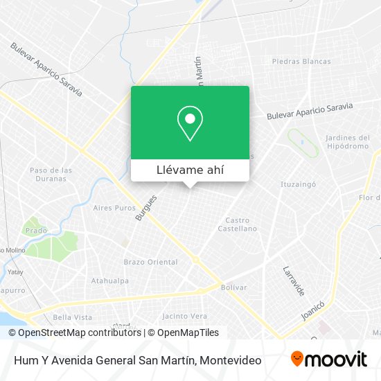Mapa de Hum Y Avenida General San Martín