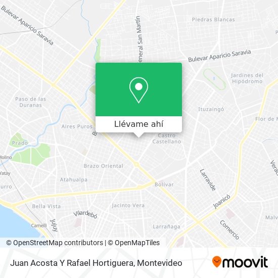 Mapa de Juan Acosta Y Rafael Hortiguera
