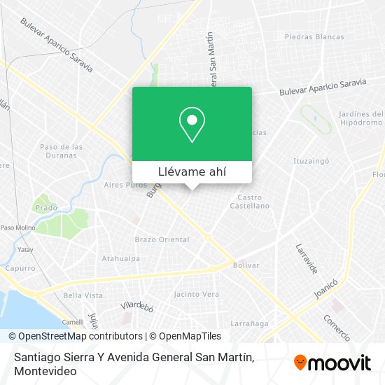 Mapa de Santiago Sierra Y Avenida General San Martín