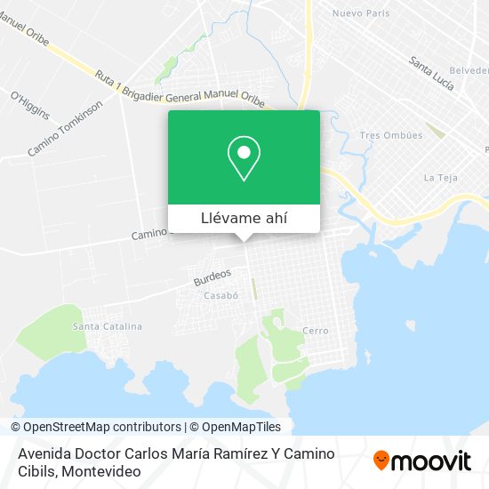 Mapa de Avenida Doctor Carlos María Ramírez Y Camino Cibils