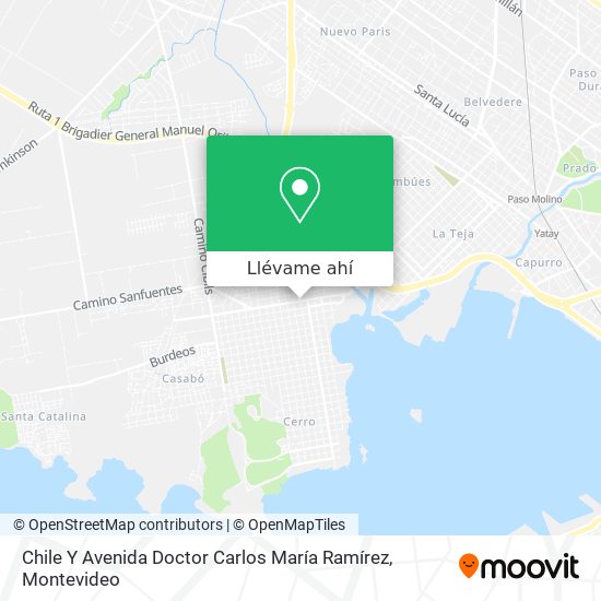 Mapa de Chile Y Avenida Doctor Carlos María Ramírez
