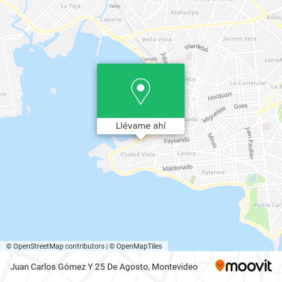 Mapa de Juan Carlos Gómez Y 25 De Agosto