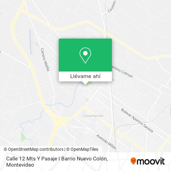 Mapa de Calle 12 Mts Y Pasaje I Barrio Nuevo Colón