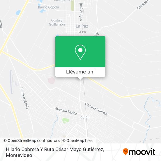 Mapa de Hilario Cabrera Y Ruta César Mayo Gutiérrez