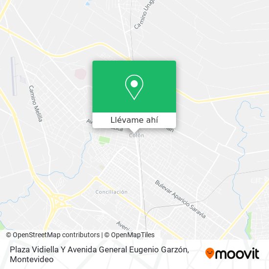 Mapa de Plaza Vidiella Y Avenida General Eugenio Garzón