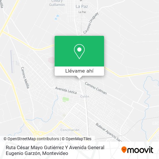 Mapa de Ruta César Mayo Gutiérrez Y Avenida General Eugenio Garzón