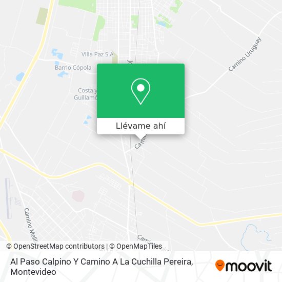 Mapa de Al Paso Calpino Y Camino A La Cuchilla Pereira