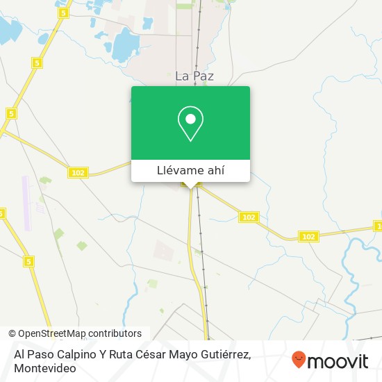 Mapa de Al Paso Calpino Y Ruta César Mayo Gutiérrez