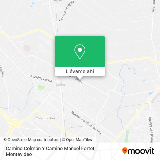 Mapa de Camino Colman Y Camino Manuel Fortet