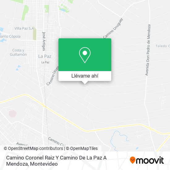 Mapa de Camino Coronel Raiz Y Camino De La Paz A Mendoza