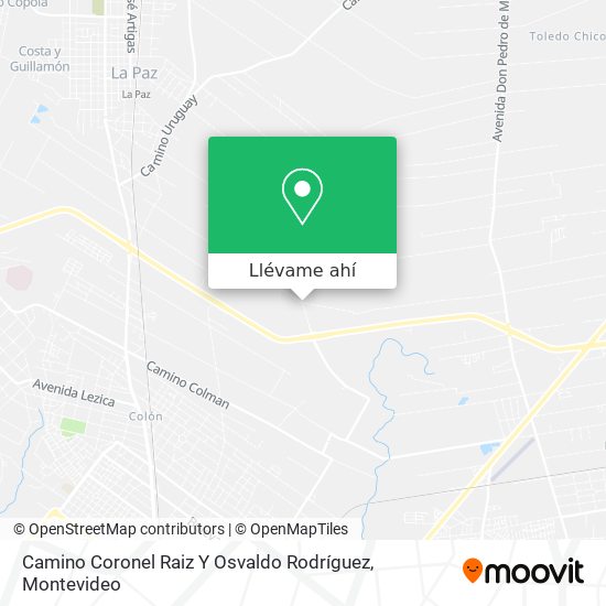Mapa de Camino Coronel Raiz Y Osvaldo Rodríguez