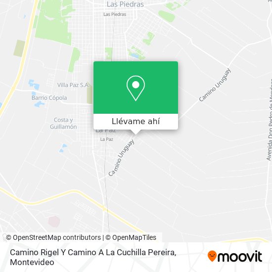 Mapa de Camino Rigel Y Camino A La Cuchilla Pereira