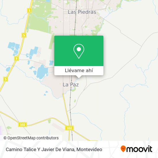Mapa de Camino Talice Y Javier De Viana