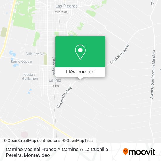 Mapa de Camino Vecinal Franco Y Camino A La Cuchilla Pereira
