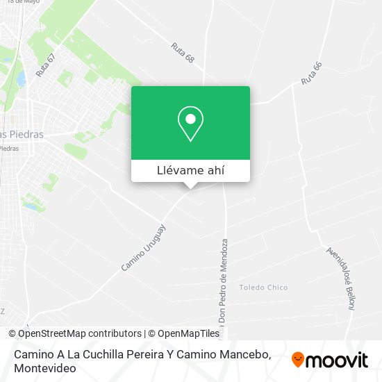 Mapa de Camino A La Cuchilla Pereira Y Camino Mancebo