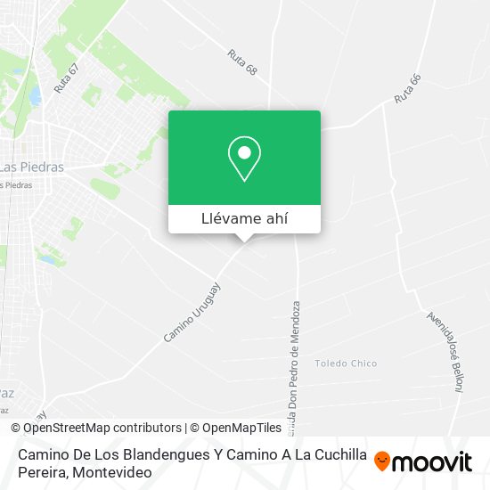Mapa de Camino De Los Blandengues Y Camino A La Cuchilla Pereira