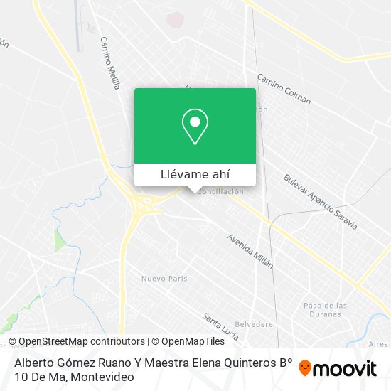 Mapa de Alberto Gómez Ruano Y Maestra Elena Quinteros Bº 10 De Ma