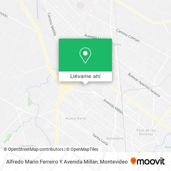 Mapa de Alfredo Mario Ferreiro Y Avenida Millán