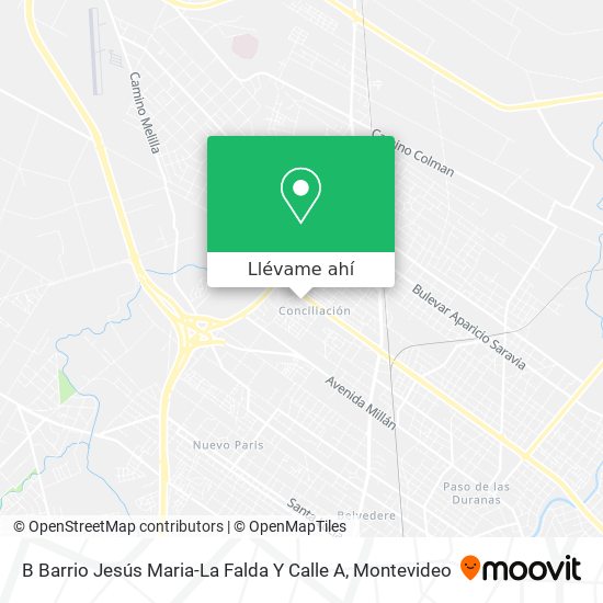 Mapa de B Barrio Jesús Maria-La Falda Y Calle A