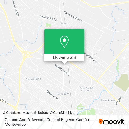 Mapa de Camino Ariel Y Avenida General Eugenio Garzón