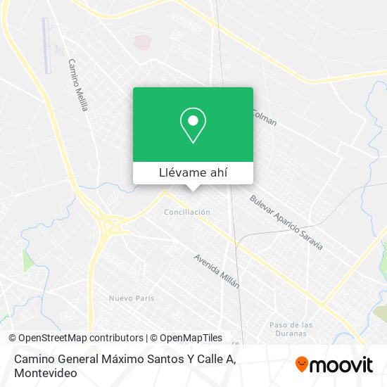 Mapa de Camino General Máximo Santos Y Calle A