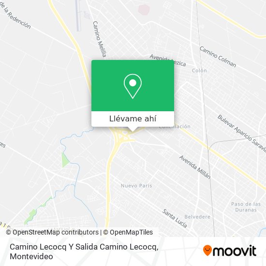 Mapa de Camino Lecocq Y Salida Camino Lecocq