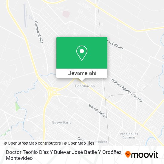 Mapa de Doctor Teofilo Díaz Y Bulevar José Batlle Y Ordóñez